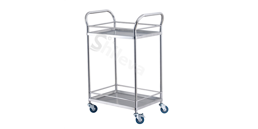 兩層器械車SLV-C4001 Treatment-Trolley-with-two-shelves 兩層器械車SLV-C4001 Treatment-Trolley-with-two-shelves
